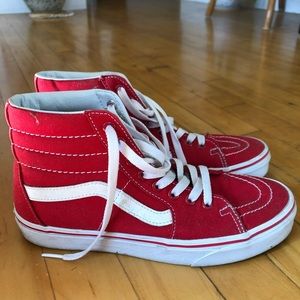 Red Vans High Classics